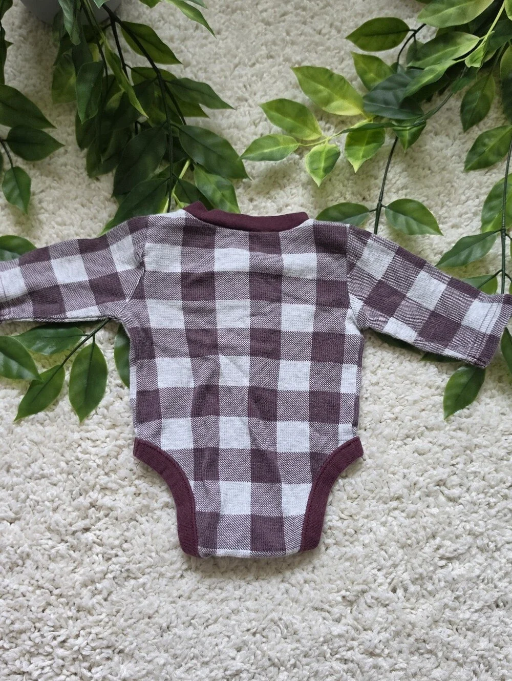 Baby Boy Plaid Longsleeve (0-3 Months)